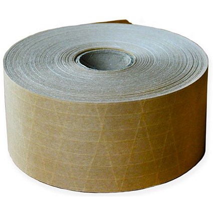 Reinforced Gummed Paper Tape (GSI) 60mm x 150m Buff (Pack 20) -