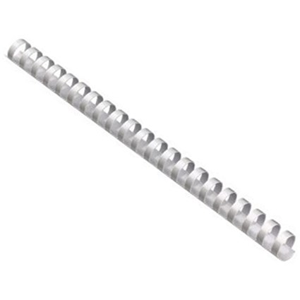 GBC Plastic Binding Combs / 21 Ring / 38mm / White / Pack of 50