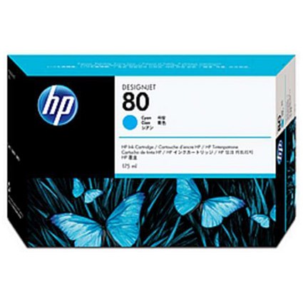Hewlett Packard [HP] No. 80 Inkjet Cartridge 175ml Cyan Ref C4872A