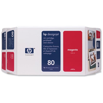 Hewlett Packard [HP] No. 80 Inkjet Dye Cartridge Value Pack 350ml Magenta Ref C4892A