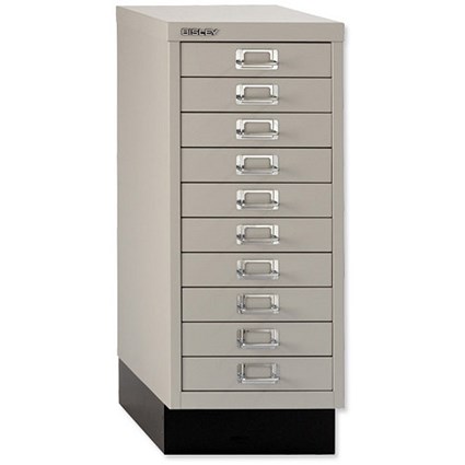 Bisley Multidrawer Cabinet Non-locking 10-Drawer W279xD408xH670mm Goose Grey Ref 29/10