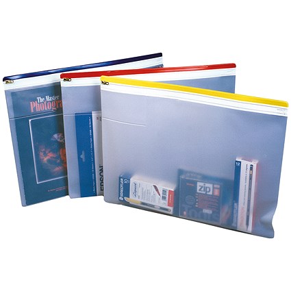 A4 Heavy Duty Zip Filing Pouches, Assorted Seal, Pack of 10