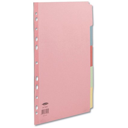 Concord Subject Dividers / Reinforced / 5-Part / A4 / Assorted