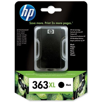 HP 363 Black Ink Cartridge High Capacity