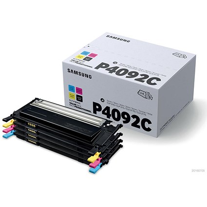 Samsung CLT-P4092C Laser Toner Value Pack - Black, Cyan, Magenta and Yellow (4 Cartridges)