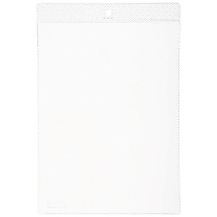 Durable Protective Label Pocket With Hanging Hole, A5, Clear, Pack of 100 Durable Protective Label Pocket With Hanging Hole, A5, Clear, Pack of 100