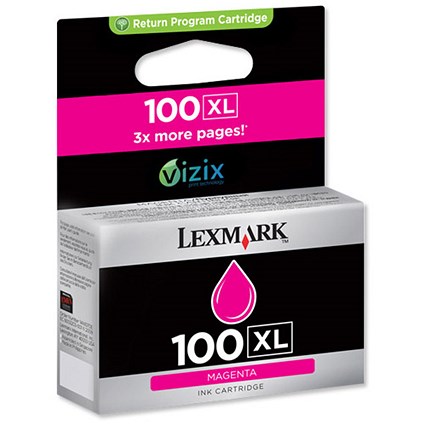 Lexmark 100XL High Yield Magenta Inkjet Cartridge