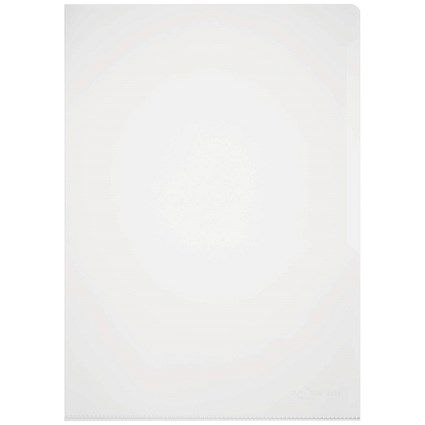 Durable A4 Plastic Cut Flush Document Wallet Folder, Clear, Pack of 50 Durable A4 Plastic Cut Flush Document Wallet Folder, Clear, Pack of 50