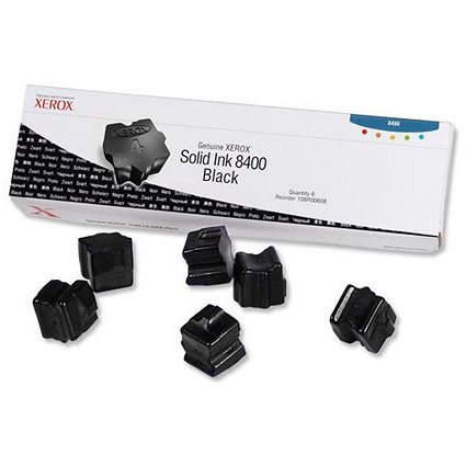 Xerox Phaser 8400 Black Solid Ink Sticks (Pack of 6)