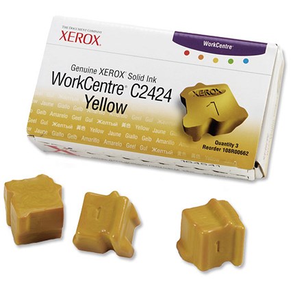 Xerox Ink Sticks Solid Page Life 3400pp Yellow Ref 108R00662 [Pack 3]