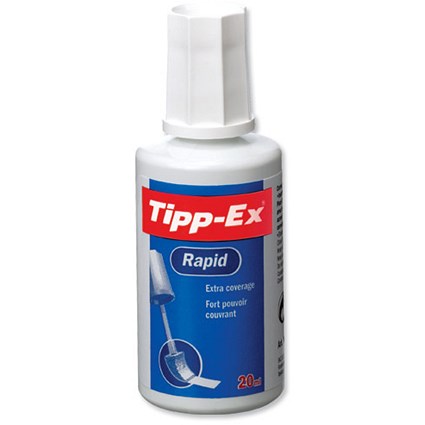 Tipp-Ex Rapid Correction Fluid Fast-drying with Foam Applicator 20ml White