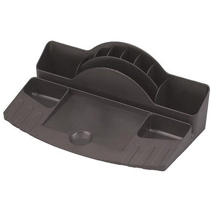 Avery Mainline Desk Tidy, Multicompartment with Ruler Slot, Black