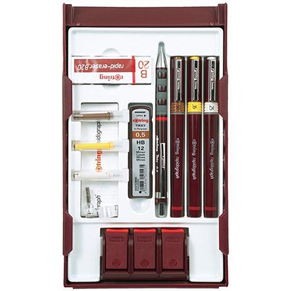 Rotring Rapidograph College Set with 3 Pens