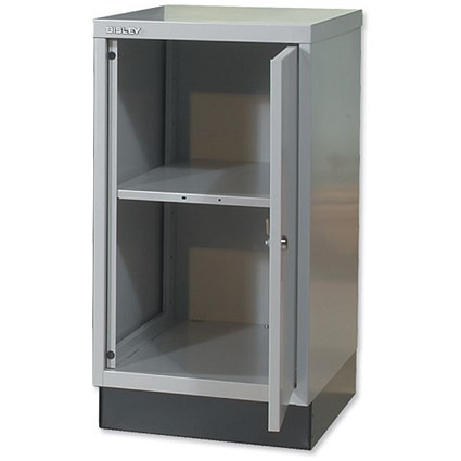 Bisley Cupboard Lockable with 1 Adjustable Shelf W349xD460xH670mm Goose Grey