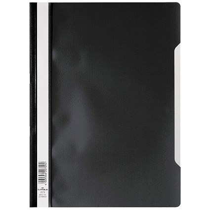 Durable A4 Clear View Folder, Black, Pack of 25