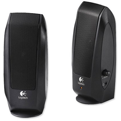 Logitech S120 Speakers with Headphone Jack and 3.5mm Plug Black Ref 980-000011
