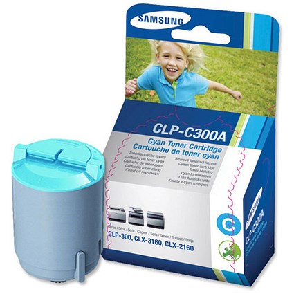 Samsung Laser Toner Cartridge Page Life 1000pp Cyan Ref CLP-C300A-ELS