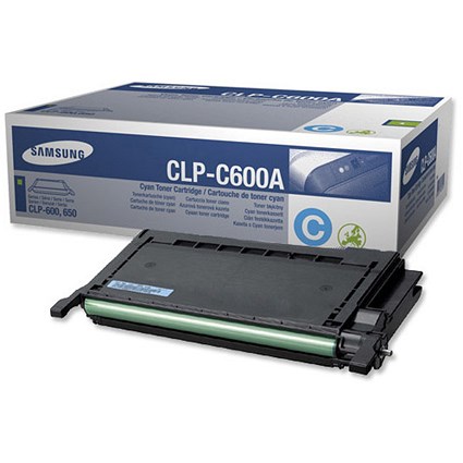Samsung Laser Toner Cartridge Page Life 4000pp Cyan Ref CLP-C600A/ELS
