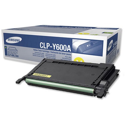 Samsung Laser Toner Cartridge Page Life 4000pp Yellow Ref CLP-Y600A/ELS