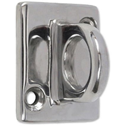 Alba Rope Stand Eye Plate Wall Clip Brass for Hooks Backplate 55x35mm Chrome-plated