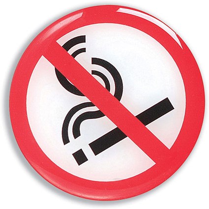 Stewart Superior Office Logo Sign Polyurethane Convex Dia.60mm No Smoking