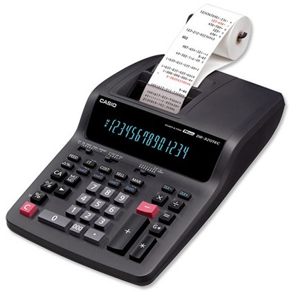 Casio Calculator Printing Euro Mains-power 14 Digit 3.5 Lines psec 212x358x75mm Ref DR320TER