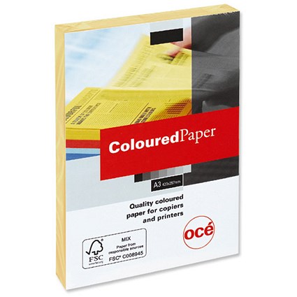 Canon A3 Multifunctional Coloured Paper - Yellow - 80gsm - Ream (500 Sheets)