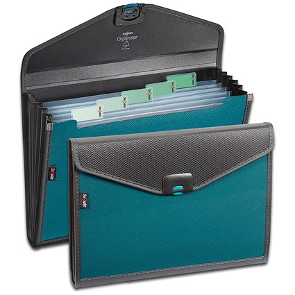 Snopake Zeon 6 Part Organiser A4 Turquoise