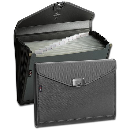 Snopake Zeon 13 Part Organiser A4 Charcoal