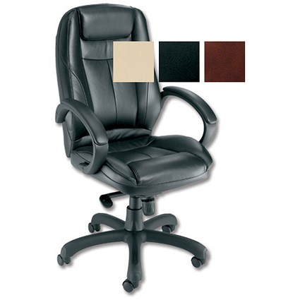 Sonix Syracuse Armchair Back H640mm W530xD500xH520-620mm Leather Black