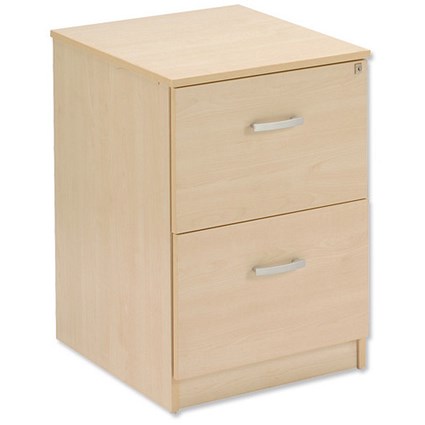Trexus Filing Cabinet Lockable 2 Drawer Foolscap W476xD598xH720mm Maple
