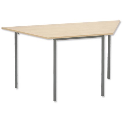 Trexus Office Table Trapezoidal 3 Short Edges of L730mm 18mm Top W1460xD633xH725mm Maple