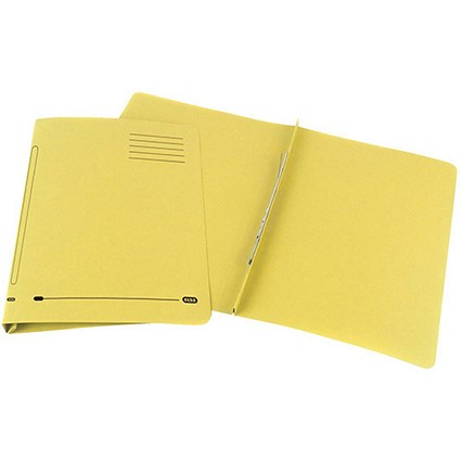 Elba Ashley Flat File 315gsm Capacity 35mm Foolscap Yellow Ref 100090284 [Pack 25]