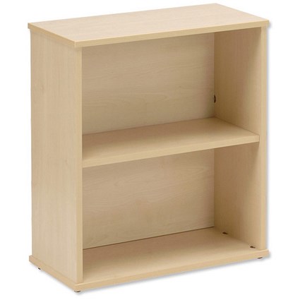 Trexus 600 Desk High Bookcase with Solid Back W600xD310xH720mm Maple