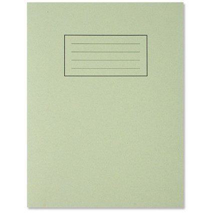 Silvine Ruled Exercise Book / 229x178mm / With Margin / 80 Pages / Green / Pack of 10
