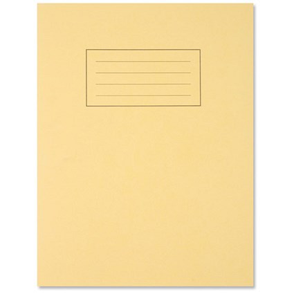 Silvine Ruled Exercise Book / 229x178mm / With Margin / 80 Pages / Yellow / Pack of 10