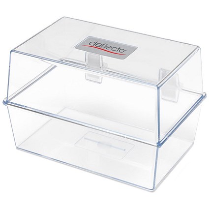 ValueX Essentials Card Index Box 6 x 4 Inches (152 x 102mm) Crystal Clear -