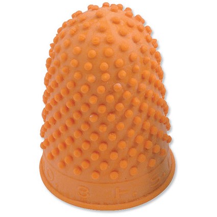 Quality Rubber Thimblettes - Size 3 Extra Large / Orange / Pack of 10
