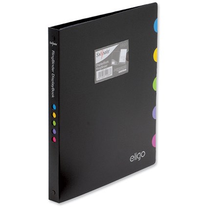 Snopake Professional Presentation Ring Binder Display Book 4-Ring 25mm 10 Pockets A4