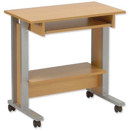 Trexus Mobile PC Workstation W750xD450xH770mm Oak