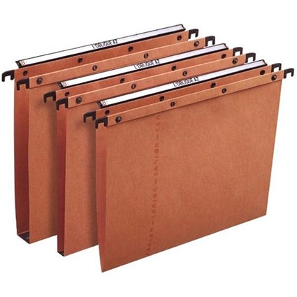 Elba Ultimate A20 Suspension Files, V Base, 15mm Capacity, A4, Orange, Pack of 25