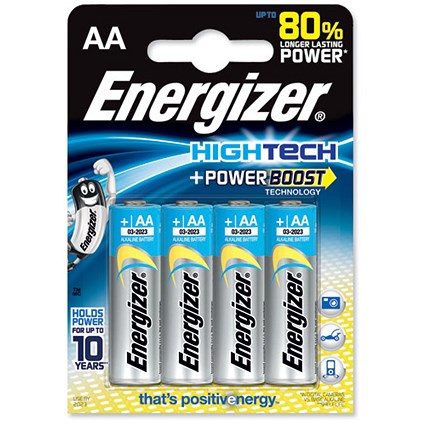 Energizer HighTech Battery Alkaline LR06 1.5V AA [Pack 4]