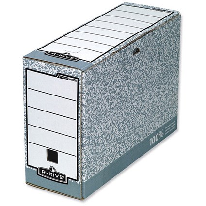 R-Kive System Transfer File 123mm Spine A4 and Foolscap W123xD360xH250mm [Pack 20]