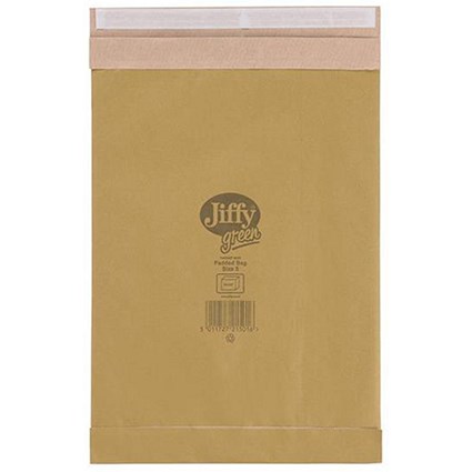 Jiffy No.5 Padded Bag Envelopes / 245x381mm / Brown / Pack of 10