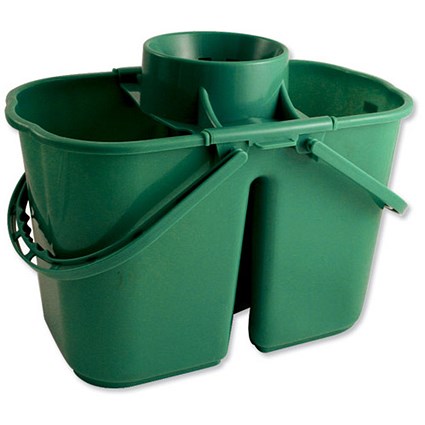 Duo Mop Bucket, 15 Litre Capacity in Total, Green