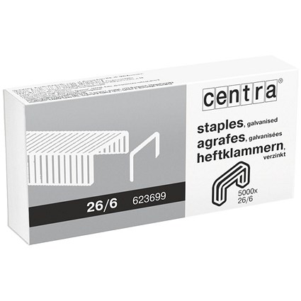 Centra Staples 26/6 (Pack 5000) -