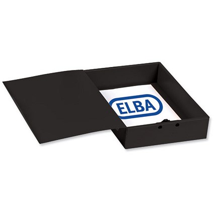 Elba Vision Box File Polypropylene Rigid 70mm Spine Foolscap Black [Pack 5]