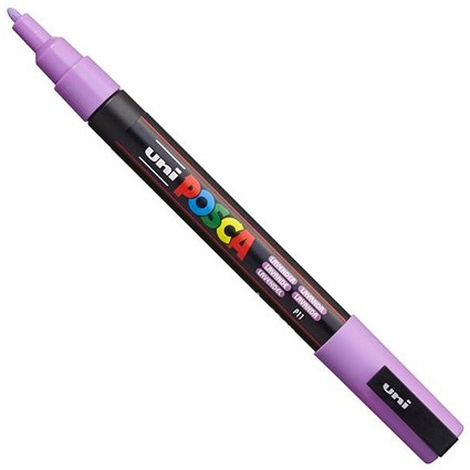 Posca PC-3M Paint Marker Water Based Fine Line Width 0.9 mm - 1.3 mm Lavender (Single Pen) -