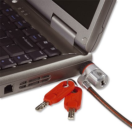 Kensington Microsaver T-bar Disk Lock Carbon Steel Cable in Braided Steel Sheath 5mmx1.8m Ref 64343