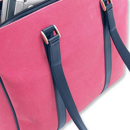 Masters Laptop Bag in Brushed Cord Pink